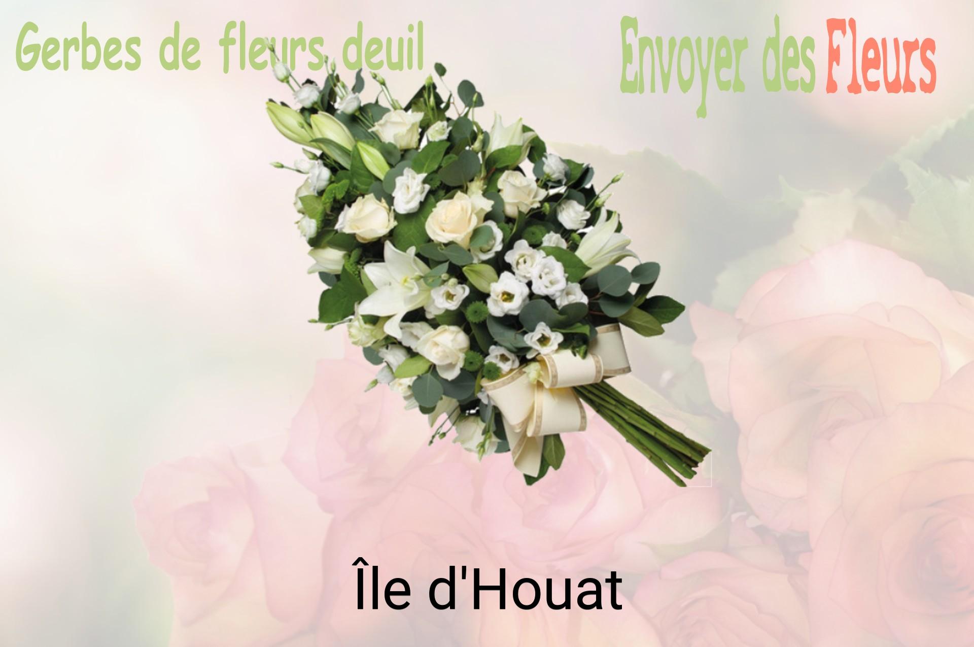 Gerbe de fleurs de deuil livrée à Île-d'Houat